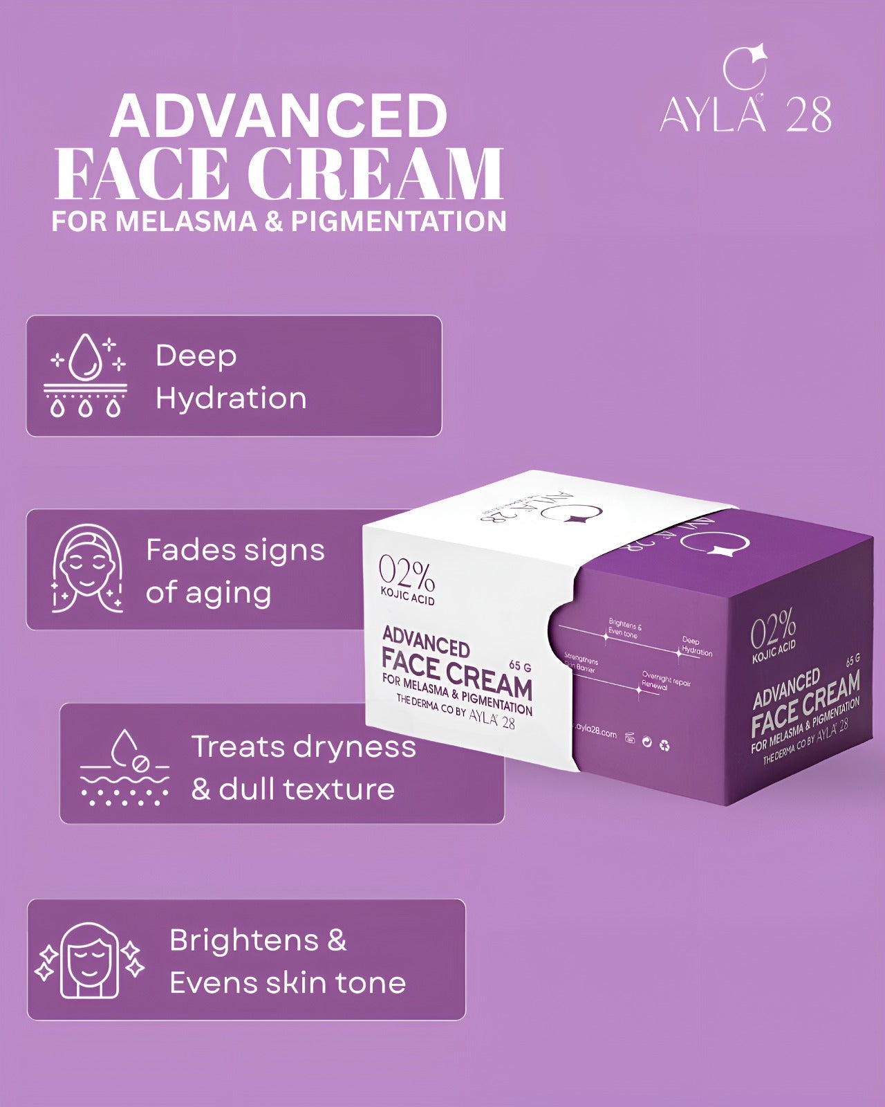 2% Kojic Acid Advanced Face Cream - 65g